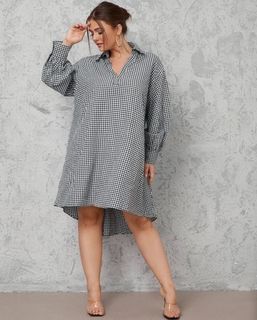 Checked Shirt Dress