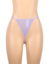 Sexy Purple Back Slit Embroidery Transparent Mesh