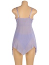 Purple Flower Decoration Loose Comfortable Split Open Babydoll