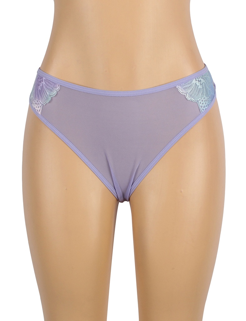 Purple Flower Decoration Loose Comfortable Split Open Babydoll
