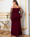 Plus size slit thigh dress