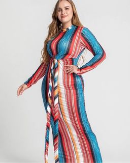 plus size rainbow dress