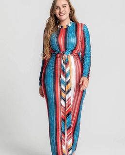 plus size rainbow dress