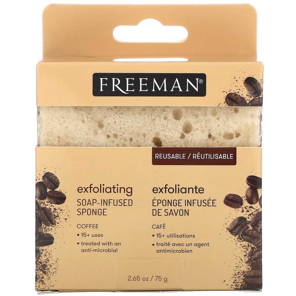 Exfoliating Soap-Infused Sponge, Coffee