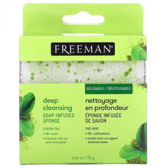 Deep Cleansing Soap-Infused Sponge, Green Tea